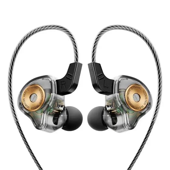 Fones de ouvido esportivos para corrida com controle de linha e microfone Qkz Ak6 Ultra Gamer Músico Com Case