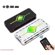 Hub Controlador ARGB + PWM 9 Portas  Controle Remoto e Base Magnética Controla 9 Ventoinhas, ARGB