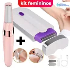 kit de cuidados femininos  Depilador recarregável sem fio 2 em 1 + Lixador de Pé Elétrico Portátil Profissional Para