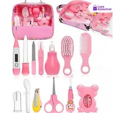 Kit Prático para Recém-Nascidos (13 Peças) com Higiene de Unhas (5 Peças)