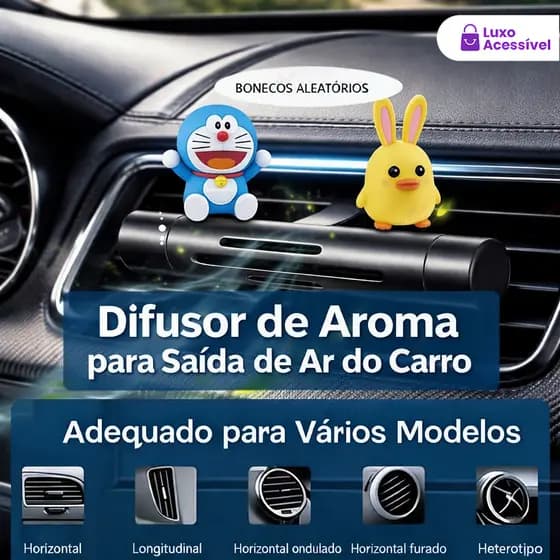 Clipe de Aromaterapia para Carro - Aromatizador para Ar Condicionado, Perfume e Purificador de Ar