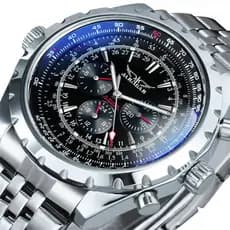 Novo relógio mecânico automático masculino moda Casual oco multifuncional grande mostrador relógio masculino