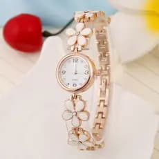 Moda pequena flor senhoras relógio Digital strass escala pulseira fina pulseira de quartzo relógio estudante diário All-