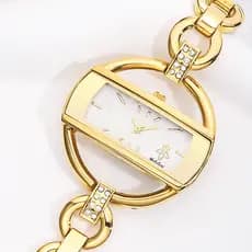 Pulseira oca à prova dwaterproof água senhoras relógio luz luxo temperamento relógio de quartzo senhoras relógio de puls