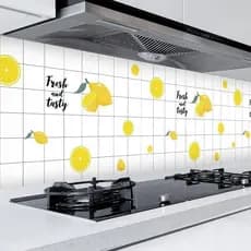 5 Peças De Papel De Parede De Cozinha'verão De Limão , Versátil Para Todos Os Ambientes ! Promoção