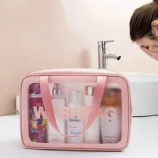Sacos Necessaires Maquiagem Mulheres Remédios Washbag Transparente À Prova D'água Viagem