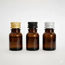 10 a 25 Frasco Pet 10ml 18/405 Âmbar C/ Tampa de Alumínio