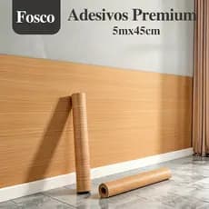 Papel Contact Adesivo Madeira Peroba Rolo 5 Metros Envelopamento Móveis