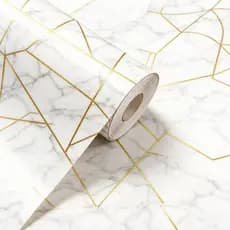 Papel de Parede Linha gold 5 METROS Adesivo Autocolante para Sala, Quarto