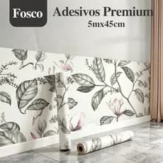 Papel de Parede Floral 5 METROS Adesivo Autocolante para Sala, Quarto Decorado