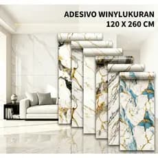 120x260cm Premium Marble Tile Wall Stickers for Kitchen Backsplash