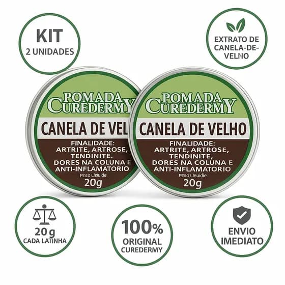 Kit 2 Pomadas Canela de Velho 20 g – Alívio articular