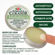 2 Pomadas Melaleuca 20g Uso Externo Antisséptico Natural