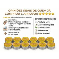 Kit Atacado 12 Unidades Pomada De Calêndula 20g Curador - Pomada Antisséptica e Cicatrizante Ideal Para Revenda