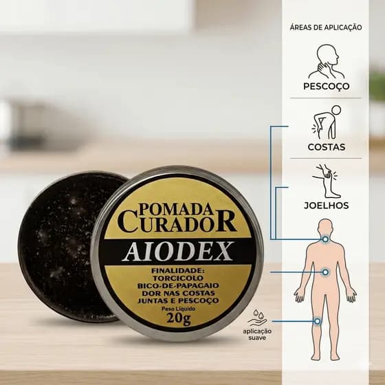 Pomada Curadora Aiodex 20g Para Massagem E Alívio Muscular