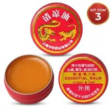Kit 3x Pomada Chinesa Dragão Tigre Original Essential Balm