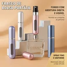 Kit 2/3/6/12 Frascos Porta Perfume Portátil Recarregável 5ml Mini Spray Decant Viagem