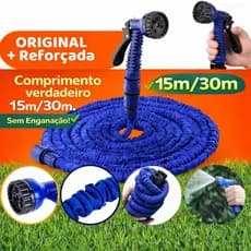 Mangueira Mágica 10m/15m/30m Metros( reais, comprimento após água) com Gatilho 7 Jatos Premium Resistente