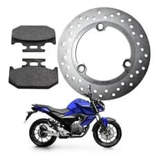 Disco Freio Traseiro + Pastilha Fz15 Fz25 Fazer 250 2018/26