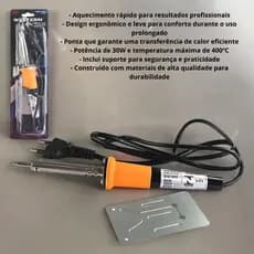 Ferro De Solda 110/220V Alta Qualidade Reparo Eletronico Aquecimento Rapido Profissional Ergonomico