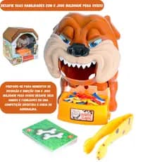 Jogo Interativo Buldogue Pega Ossos Tabuleiro Bad Dog Familia Amigos Desafio Crianças Adultos