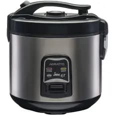 Panela Elétrica de Arroz Inox e Visor Com Vaporeira Agratto 6 Xícaras PAI6X 110v 220v