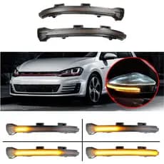 Seta Fumê Retrovisor com luz sequencial VW GOLF MK7 2014 a 2020 VW Jetta MK7 2019 a 2021