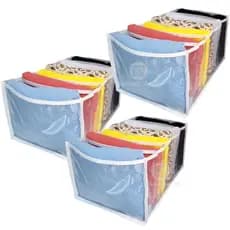 Kit 3 Organizador de calça jeans/Toalhas/Roupas de Cama - ORGANIZALUX