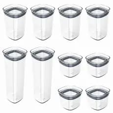 Kit 10 Potes de mantimentos para cozinha/pote hermético Livre de BPA - OU