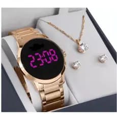 Relogio Feminino Pulso Pulseira Aço Inox 2342