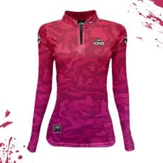 Camisa Camiseta Blusa Feminina Camuflada Rosa Pink com Proteção UV50 Pesca, Praia, Bike - LANÇAMENTO