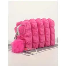Nécessaire Pelúcia Estojo Maquiagem Mini Bolsa