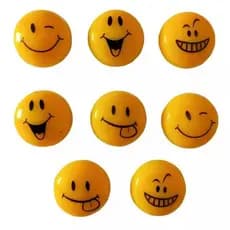Ima de Geladeira Kit com 10 Emoji Pra Painel Magnetico Decorativos Quadros Fotos Lembretes