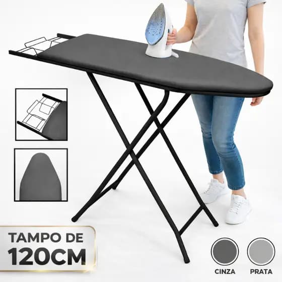 Tábua De Passar Reforçada Mesa Passadeira de Roupa Altura Ajustável Termica Dobrável Envio Imediato