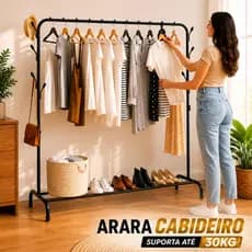 Arara Cabideiro De Roupa Sapateira Organizador Closet De Chão Quarto Loja Resistente Envio Imediato