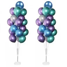 Kit 2 Suporte Balão de Chão 1,68 m Com 19 Varetas Para Decoração Festa Eventos