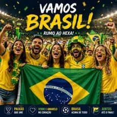 Bandeira do Brasil Grande 85x60 cm Copa Mundo Tecido Poliéster Acessório Torcida