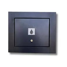 VISOR DE LUZ E ÁGUA EM AÇO PRETO FOSCO