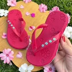 Chinelo Infantil Sandália Menina Feminina Modinha Maria Flor Macia Solado Antiderrapante e Seguro