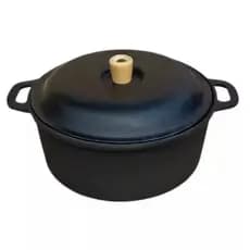 CAÇAROLA DE FERRO 30cm ALÇA FIXA COM TAMPA DE FERRO 30cm