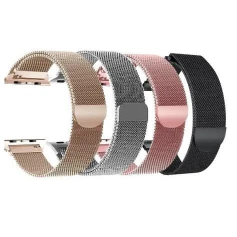 Pulseira Milanese De Aço Inoxidável Magnética Para Apple Watch Series 1 2 3 4 5 6 se 38/40 mm e 42/44 mm Várias Cores