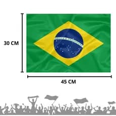 Bandeira do Brasil 30 X 45 cm / 63 X 95 cm / 90 X 130 cm 100% Poliéster 2 lados com Cores Fortes e Nítidas