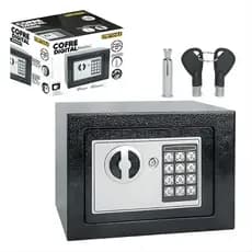Cofre Digital Eletrônico com Senha e Chave – Aço Reforçado, Fixação em Parede – Mais Segurança