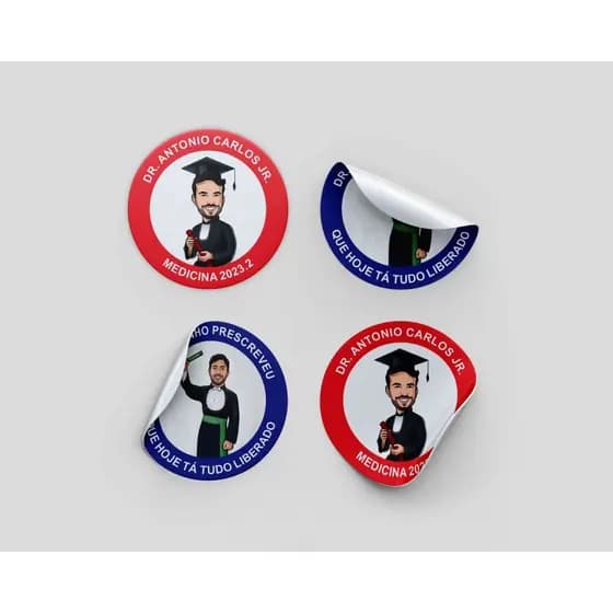 Adesivo Personalizado Papel Formatura | Eventos | Lembrancinha | Copos e Embalagens