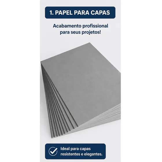 Kit capa para caderno, agenda em Papel Paraná para Encadernação — 10 e 20 unidades 1,7mm