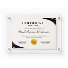 Porta Certificado em Acrílico Premium Personalizado | Diploma, Homenagem e Documentos