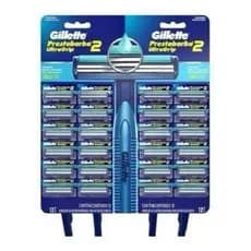24 Prestobarba Aparelho De Barbear Gillette 2 Lâminas Ultra-Grip Com Lubrificante Atacado