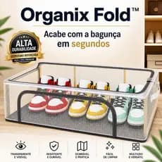 Organizador Dobrável Transparente Sapatos Grande Multiuso Guarda Roupa