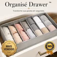 Organizador Colmeia de Gaveta Multiuso TNT Dobrável para Guarda Roupas Peças Íntimas Meias