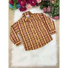 Camisa Xadrez Amarela Estilo Country Flanelada Festa Junina Infantil Juvenil Caipira
